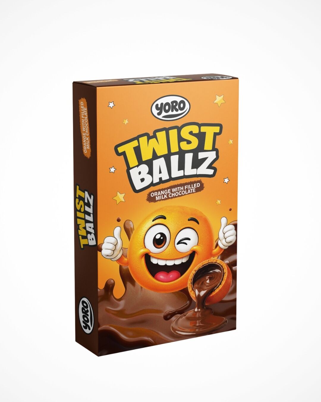 Twist Ballz – Orange Filled Milk Chocolate